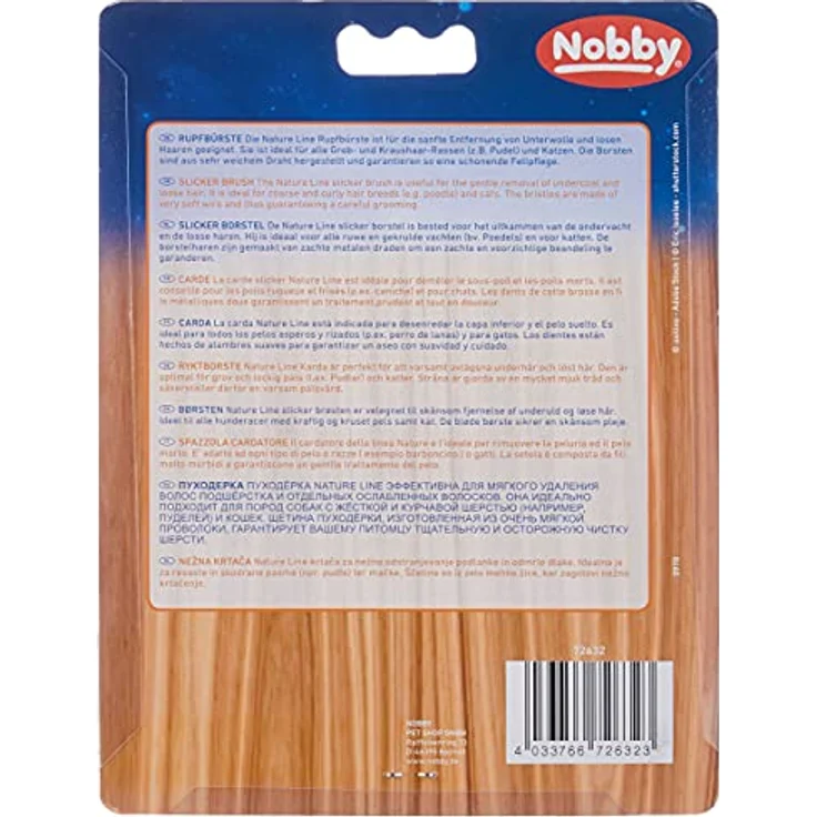 Nobby Nature Line Rupfbürste mittel; 8,5 x 4,5 cm, braun, silber – Bild 3