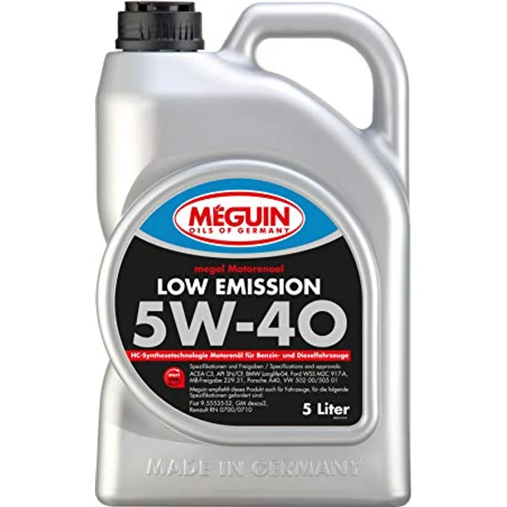 Meguin Megol Low Emission SAE 5W-40 | 5 L | Synthesetechnologie Motoröl | Art.-Nr.: 6574 – Bild 1