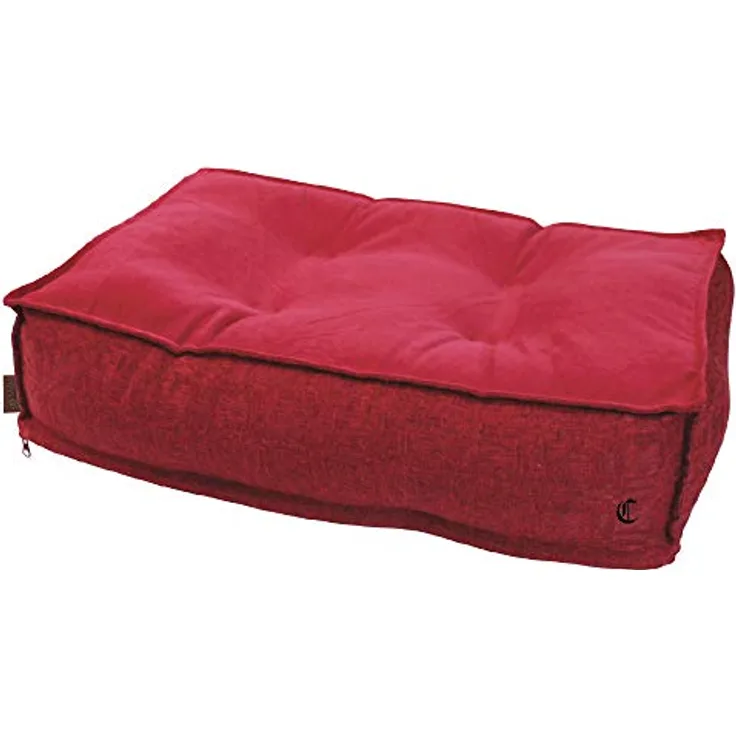 Croci Kissen für Hunde und Katzen Will, Stoff, Abnehmbarer Bezug, Größe 80 x 60 x 15 cm, Farbe Rot Violett - 700 g