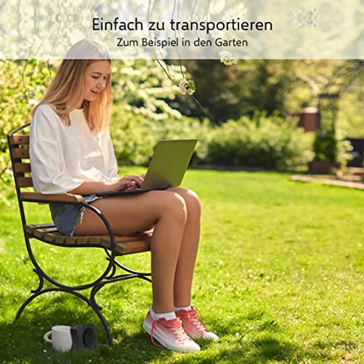ELRO DB3000-P1C1B Funk Türklingel Set Tragbare Empfänger mit Batterie-Wasserdicht, 100m Reichweite, 64 Melodien-Schwarz – Bild 5