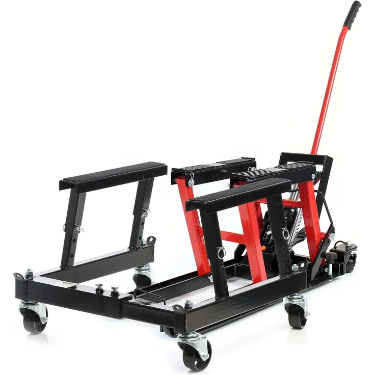 Wiltec Set 680kg ATV Quad Heber – Motorradheber Montageb... - Mobiler Montagebock auf Rollen, max. Hubkraft 680 kg
