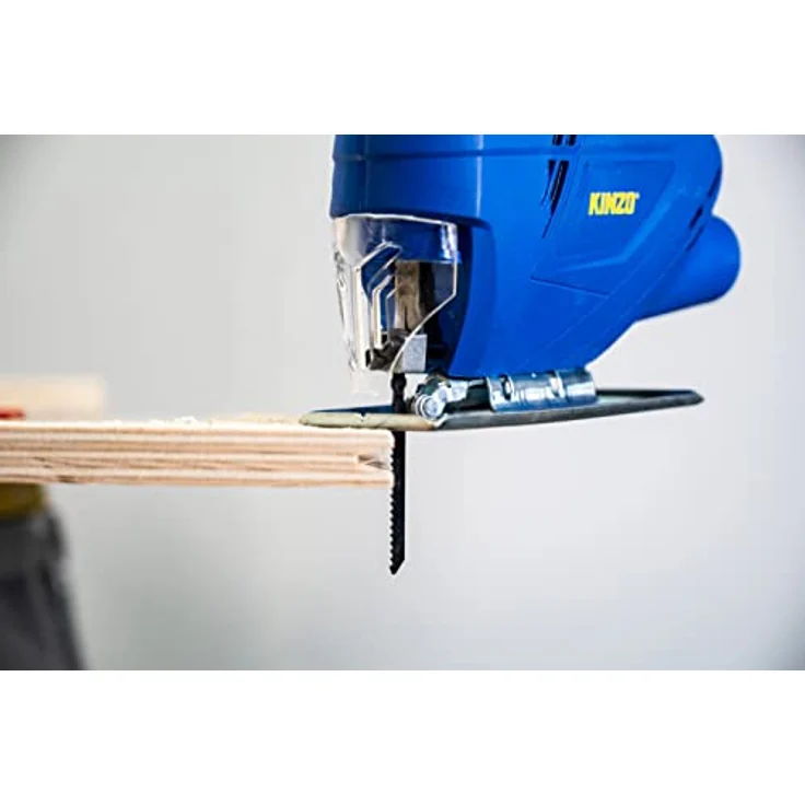 Kinzo Stichsäge - 230V - 400W - mit Staubabsaugung - Schutzblatt - Verschiedene Materialien - Holz bis zu 65 mm - Metall bis zu 6 mm - Blau, 8711252064161 – Bild 2