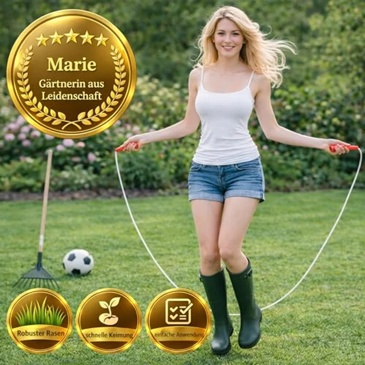 Samore Rasensamen Sport und Spiel, 10 kg - schnellkeimend, für 400 m², robust, tiefgrün, trocken- und dürreresistent, Made in Germany – Bild 2