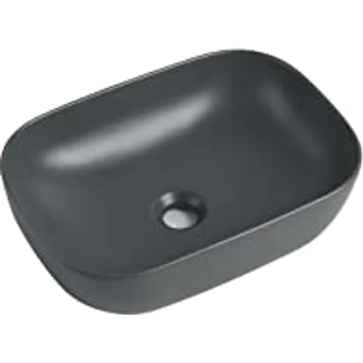 VEROSAN PRO BABU Aufsatzwaschtisch, Keramik, Dark Grey matt, 45,5 x 32,5 cm