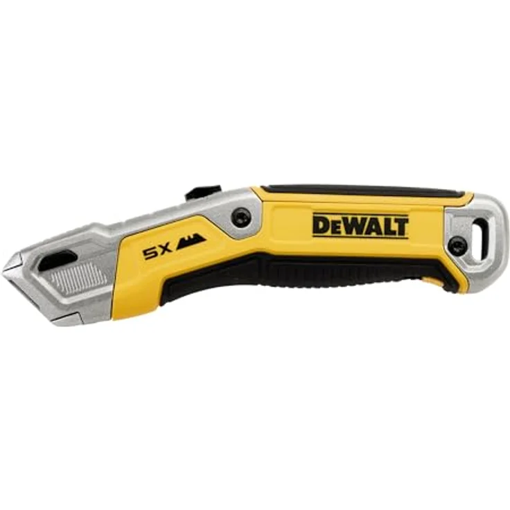 DEWALT DWHT10998-0 Universalmesser, einziehbare Trapezklinge mit Klingenmagazin, Aluminium-Druckgussgehäuse, strukturierter Griff, werkzeugloser Klingenwechsel – Bild 1