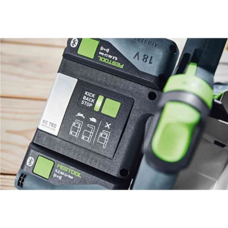 Festool Akku-Tauchsäge TSC 55 5,0 KEBI-Plus/XL-FS (mit Akkupacks, Schnellladegerät, Kreissägeblatt, Splitterschutz, Staubfangbeutel, Innensechskantschlüssel, Führungsschiene), im Systainer – Bild 3