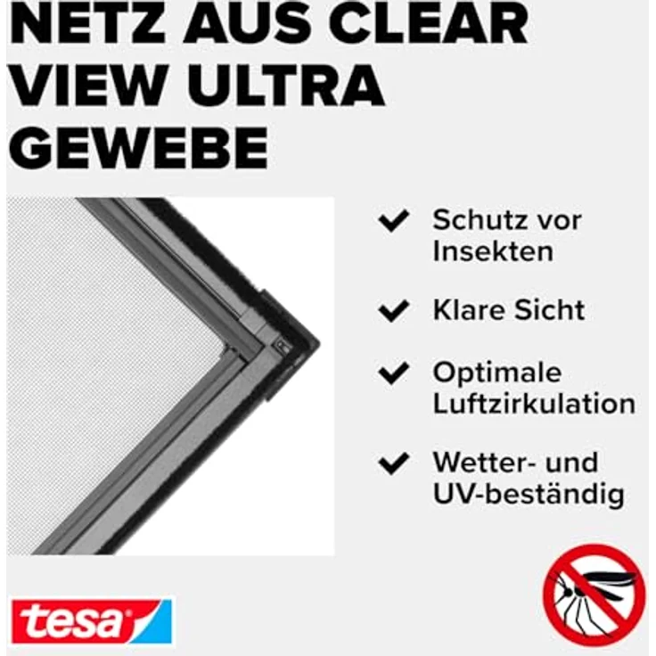 Tesa Falt 55214-01-00 Fliegengitter Anthrazit 1St. – Bild 5