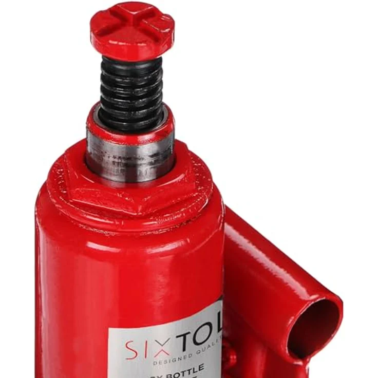 Sixtol SX BOTTLE JACK 20T, Hydraulischer Flaschenheber mit 20 Tonnen Hubkapazität, rot – Bild 5