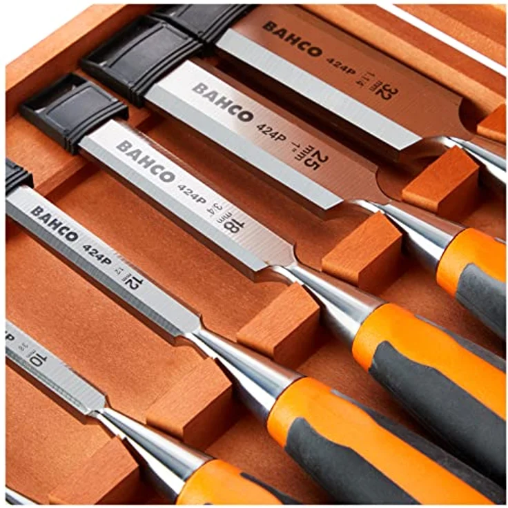 Bahco 424P-S6-EUR BH424P-S6-EUR Stechbeitel-Satz 6-10-12-18-25-32mm 6-teilig in Holzbox – Bild 3