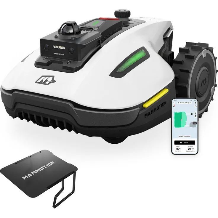 Mammotion YUKA Mini 2, Rasenmähroboter ohne Begrenzungskabel, für bis zu 1000 m², mit Garage, 360° LiDAR, KI-gestützte Navigation, 6,1Ah Akku, APP steuerbar, IPX6 wasserdicht