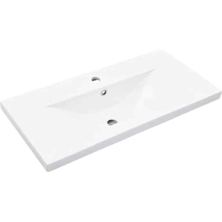 vidaXL Waschbeckenunterschrank Artisan-Eiche, Unterschrank mit Einbaubecken und Wandmontage, Badschrank mit viel Stauraum – Bild 5