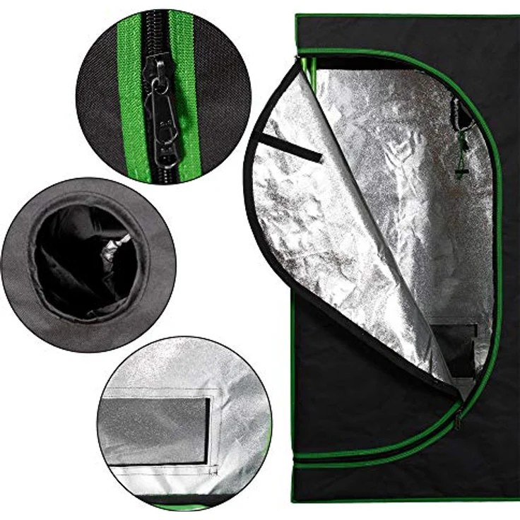 Grow Box Grow Zelt für Pflanzen Growbox Gewächshaus Garten Anzucht Gemüse Kräuter Schrank Indoor 240x120x200cm Blumen klein Tomaten Hydro Green – Bild 4