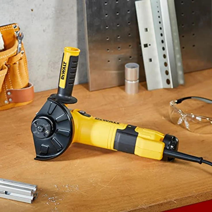 DeWalt Winkelschleifer (1500 Watt, 125 mm mit Drehzahlelektronik, mit Sanftanlauf und Nullspannungsschutz) DWE4257-QS – Bild 4