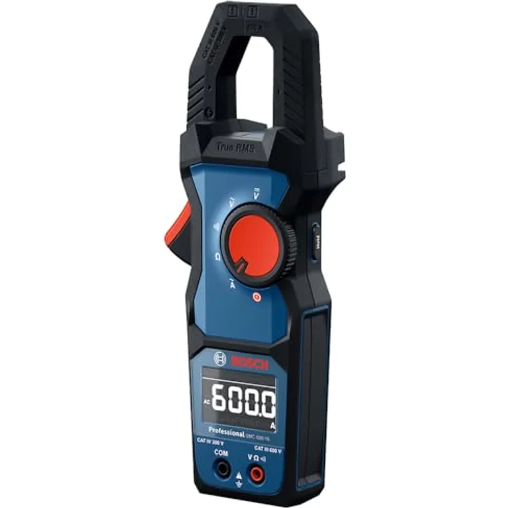 Bosch Professional GMC 600-15, Digital-Stromzangen-Multimeter bis 600 V, True RMS, Blau, Schwarz, IP54, einhandbedienbar – Bild 3