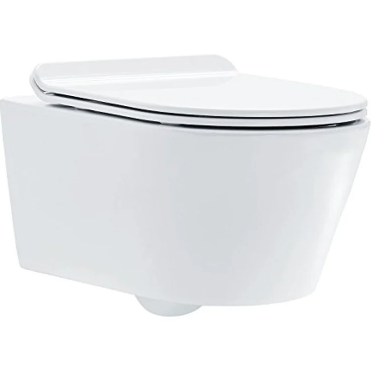 Bernstein Tiefspül-WC 1088R, wandhängend mit WC-Sitz, Abgang waagerecht, weiß glänzend, spülrandlos - Preisvergleich – Bild 2