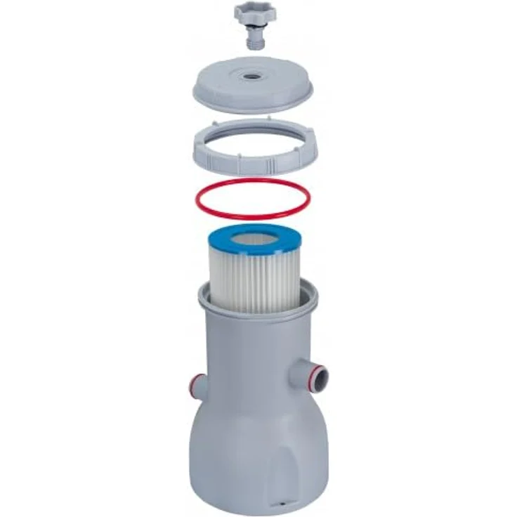 COIL Poolpumpe Filteranlage, Sandfilter mit Kartuschenfilter & Filtrationskugeln, Kapazität 3028 l/h für Pools bis 17400 l, 60W, 220-240V – Bild 6