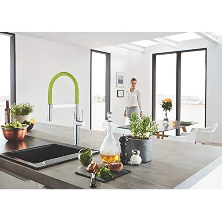 Grohe Essence Einhand Spültischbatterie mit Profibrause und Temperaturbegrenzer - Chrom – Bild 6