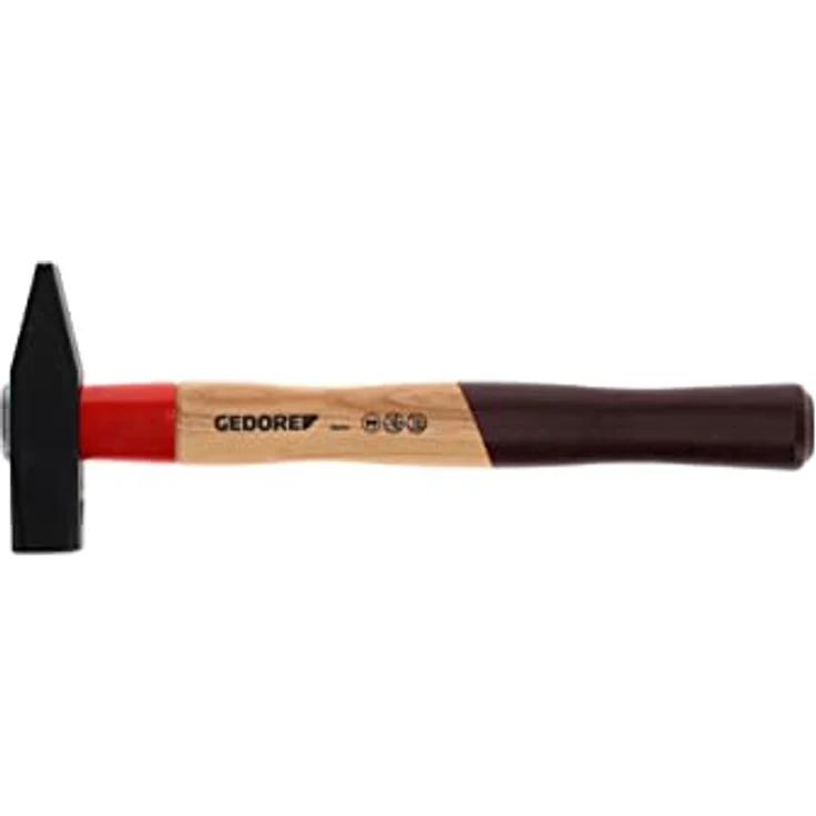GEDORE Schlosserhammer, 500 Gramm, Mit ROTBAND-PLUS Stielbefestigung, Standard-Eschenholz, Geschmiedeter Hammerkopf - Preisvergleich – Bild 5