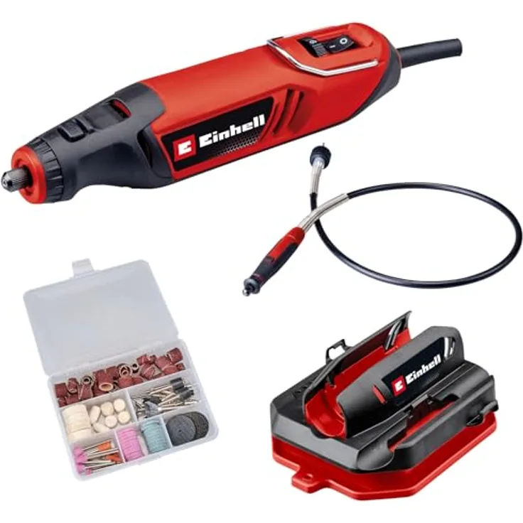 Einhell TC-MT 150 E, Graviergerät mit 150 W, 6-stufiger Drehzahlanpassung und 117-teiligem Zubehörset
