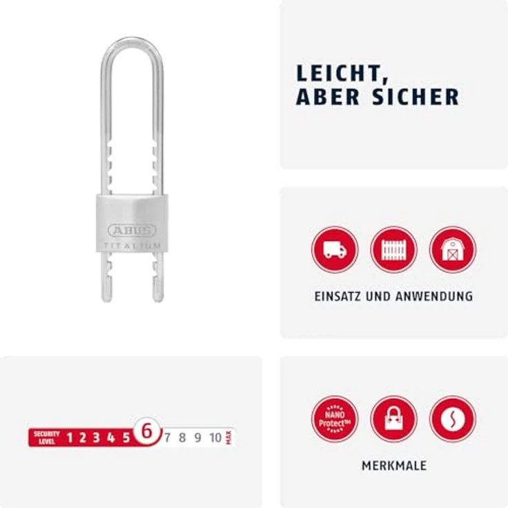 ABUS Vorhangschloss TITALIUM 64TI/50HB60-150 – Bild 3