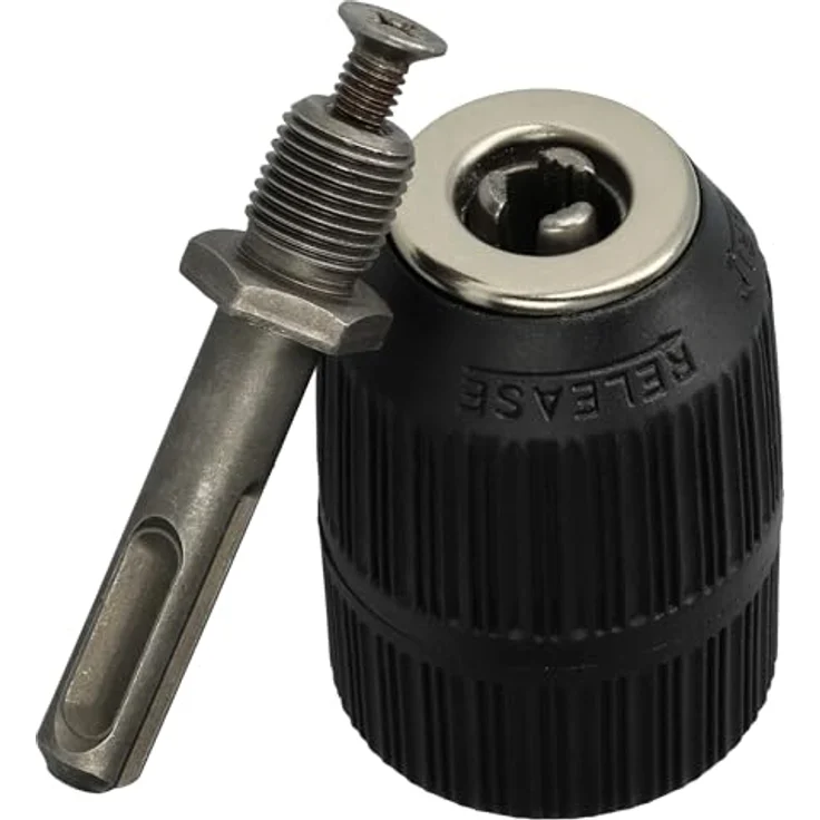 vhbw Schnellspannbohrfutter für Hikoki D13VL, D13VGWUZ, D13VB3LBZ, 2-13 mm Spannweite, schwarz, mit SDS Plus Adapter – Bild 4