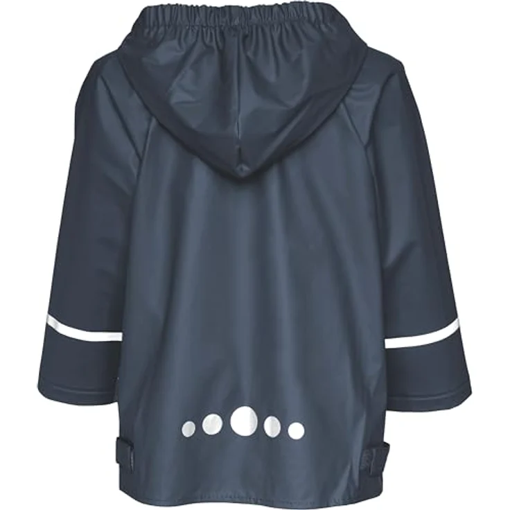 Playshoes Regenjacke Basic, wind- und wasserdicht, abnehmbare Kapuze, Reflektoren, grau – Bild 3