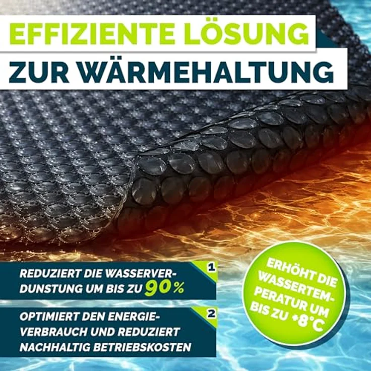 tillvex® Premium Pool Solarabdeckplane 400 µm Rechteckig 700x400 cm | Solarfolie Wärmeplane zuschneidbar | Solarplane Solarabdeckung | Poolheizung Poolsolarplane für Wassererwärmung – Bild 9
