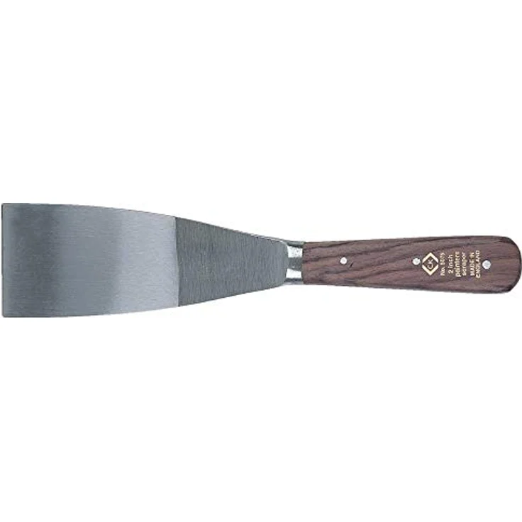 C.K Malerspachtel, T5075 3, Kelle mit konisch geschliffenem Federstahlblatt und Rosenholzgriff, 75 mm Blattbreite – Bild 1