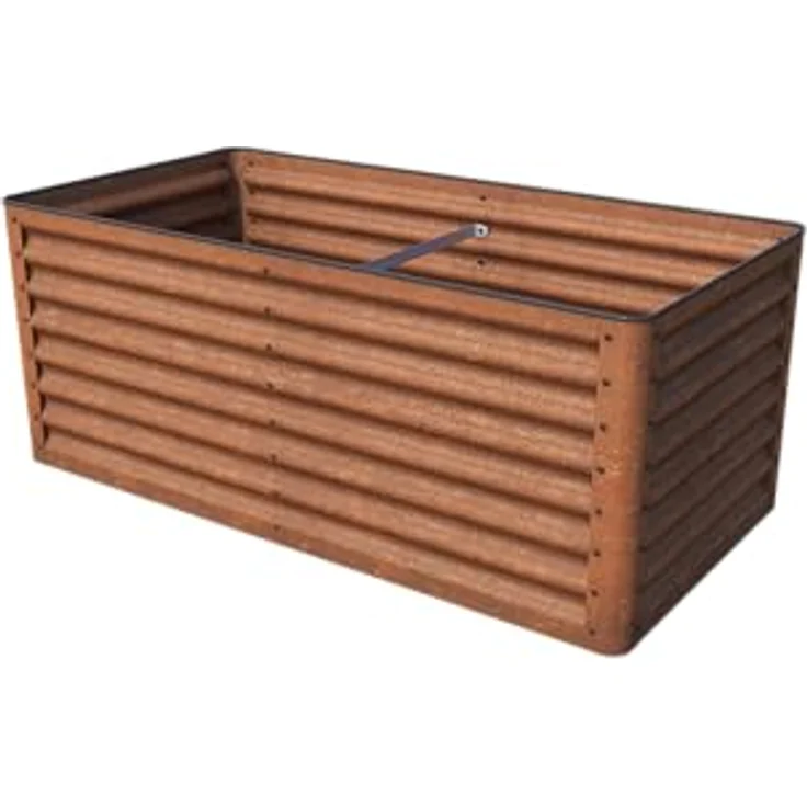 GFP Primeyard Luca Cortenstahl-Hochbeet 150x75x60 cm, stabiles Gartenbeet mit natürlicher Rostoptik, sicherem Kantenschutz und ganzjährigem Einsatz – Bild 1