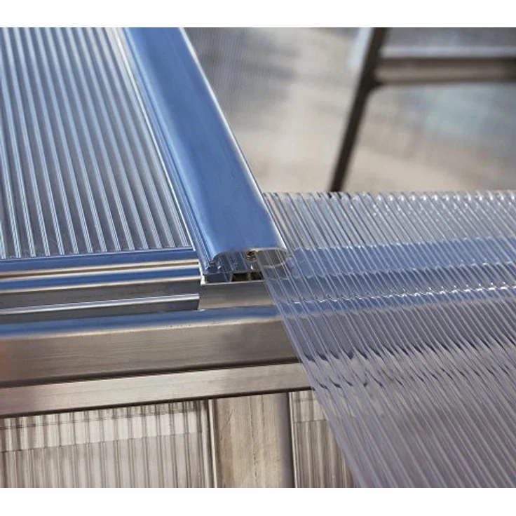 Palram - Canopia Aluminiumgewächshaus Bella 820 SparSet Silber 601x244x219 cm, Zwiebelform, Aluminiumrahmen, Polycarbonat-Doppelstegplatten – Bild 6