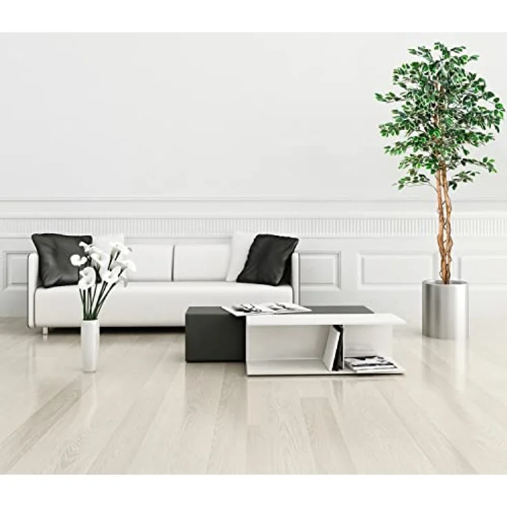 PLANTASIA Kunstpflanze Ficus Benjamini 160 cm, authentisch wirkender künstlicher Baum mit Echtholzstamm und 714 detailreichen Blättern – Bild 2