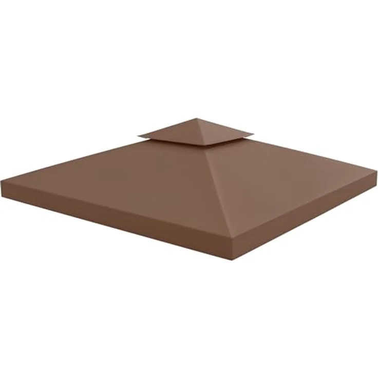 Outsunny Pavillon-Ersatzdach Ersatzdach für Pavillons, 300x300 cm, Kaffee-Farbe, wasserabweisendes Polyester – Bild 2
