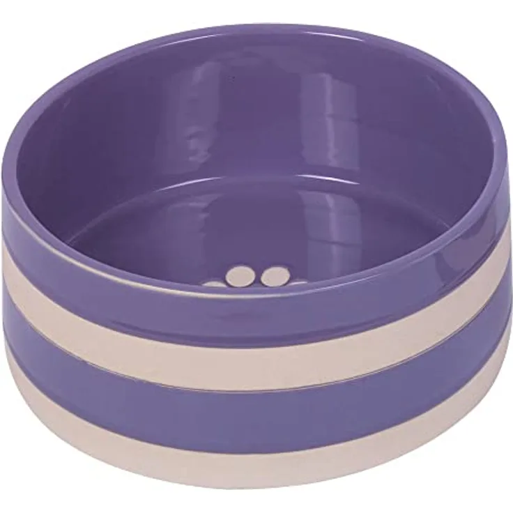 Nobby 82431 Keramik Napf Strio Flieder/Creme; Ø 21,0 x 8,5 cm, 2,00 l