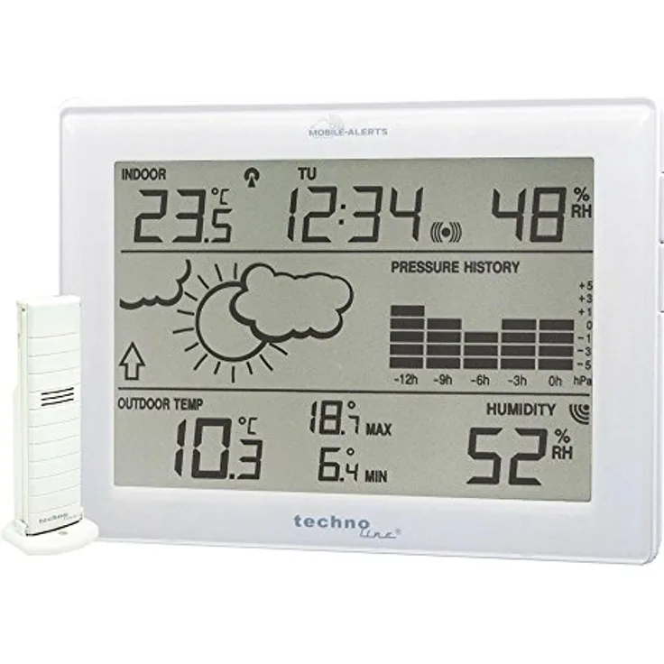 Technoline MA 10410, Wetterstation mit Mobile-Alerts-Integration, Weiss