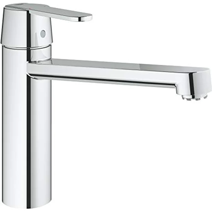 Grohe Küchenarmatur Get Niederdruck, chrom, schwenkbarer Auslauf mit 140° Schwenkbereich, SilkMove Kartuschentechnologie, Schnellmontage-System – Bild 1