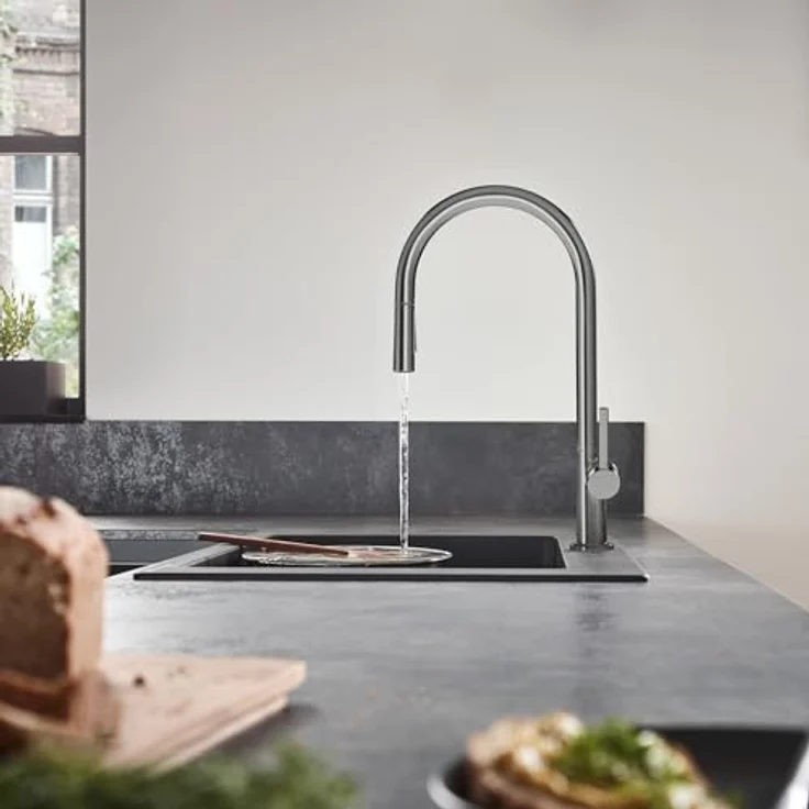 hansgrohe Talis M54 Einhebel-Küchenmischer 210, Ausziehbrause mit Schwenkbereich, Chrom, 8 l/min Durchflussmenge – Bild 7