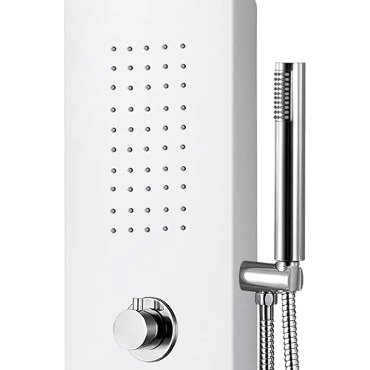 Aloni Duschpaneel ZLW103, Höhe 160 cm, 5 Funktionen, weiß – Bild 3