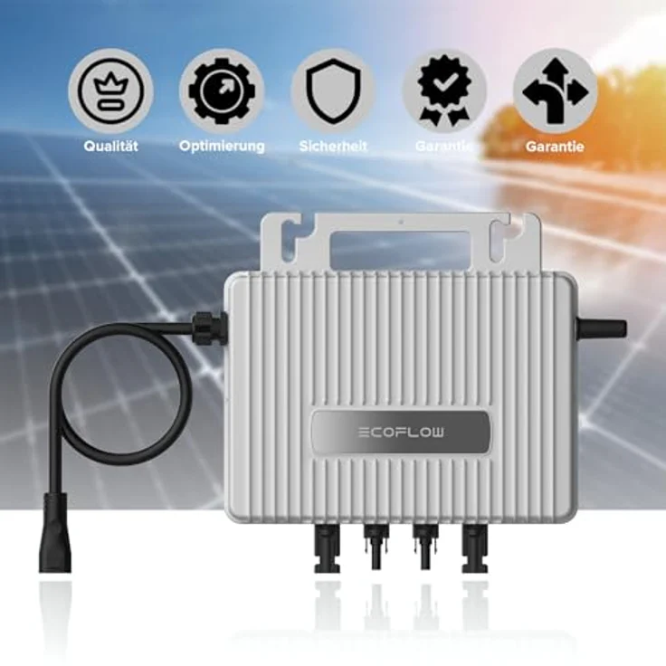 SUNNIVA Solaranlage Balkonkraftwerk BIFAZIAL 920W, Monokristallin, WIFI & Bluetooth integriert, drosselbar & upgradebar auf 600W oder 800W, 2x 460W Solarmodule, Schwarz – Bild 7