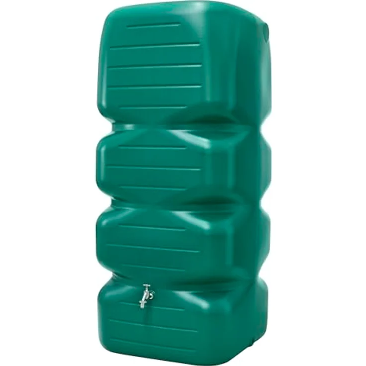 Generic GRAF Gartentank CUBUS 1000L Dunkelgrün, Regenspeicher mit drei Gewindeanschlüssen – Bild 2