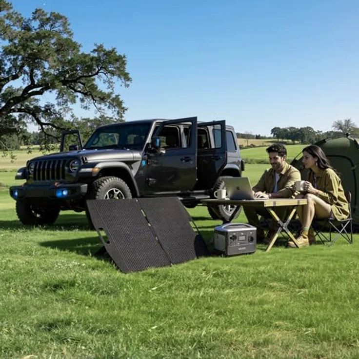 VEVOR Tragbare Powerstation M6, 493 Wh LiFePO4 Akku mit 100-W-Solarpanel, 600 W Solargenerator, 7 Ausgänge, ideal für Camping und Notstromversorgung – Bild 8