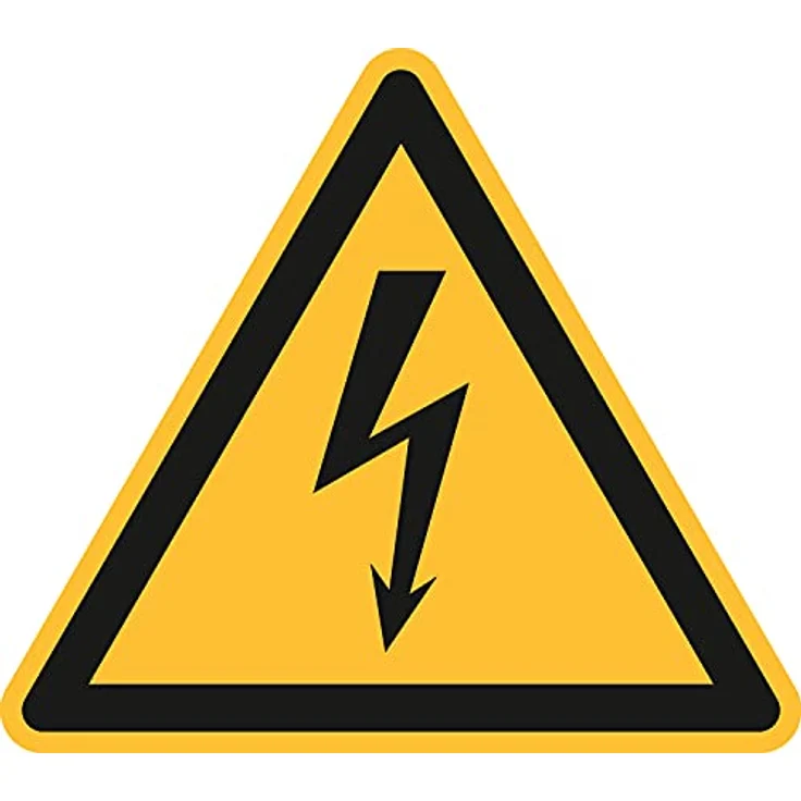 Warnung vor gefährlicher, elektrischer Spannung, Kunststoff, Seitenlänge: 200 mm, ASR A1.3/ISO 7010 [W012], Warnzeichen, Schild, 20 cm