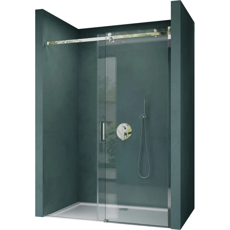 Mai & Mai Dusch-Schiebetür Nischentür 8mm ESG NANO T04, 105x195 cm, Klarglas, Teramo04 Design mit Schwebemechanismus – Bild 1