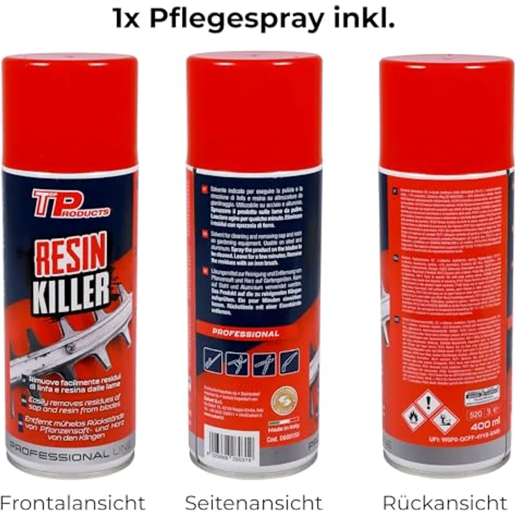IKRA Elektro-Heckenschere FHS 1545, 450 W, 45 cm Schnittlänge, 18 mm Schnittstärke, ultraleicht mit 1,9 kg, inkl. Pflegespray – Bild 8