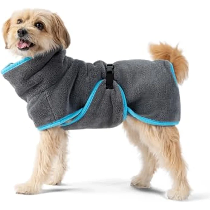 TrendPet Dampfhund Premium Bademantel für Hunde, Supersaugfähig und in 11 Größen verfügbar - Passend zu jeder Hundegröße Gr. 01 | 20-25 cm – Bild 1