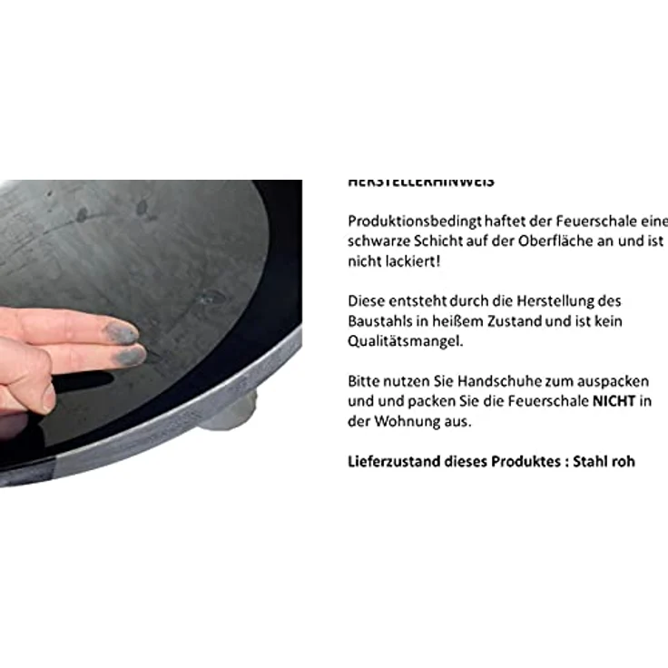 Czaja Feuerschalen® Feuerschale Coburg Ø 80 cm - Feuerschalen für den Garten, Terrasse und Balkon ohne Wasserablaufbohrung, Feuertonne und Feuerkorb, große Feuerstelle für den Garten – Bild 2