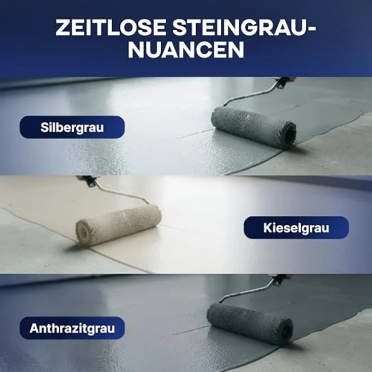 Plid® Betonfarbe Innen & Außen, Frostsicher, Kieselgrau, 0,75L, Flüssigkunststoff Bodenbeschichtung für Beton, Zement, Mauerwerk & Holz - Made in Germany – Bild 4
