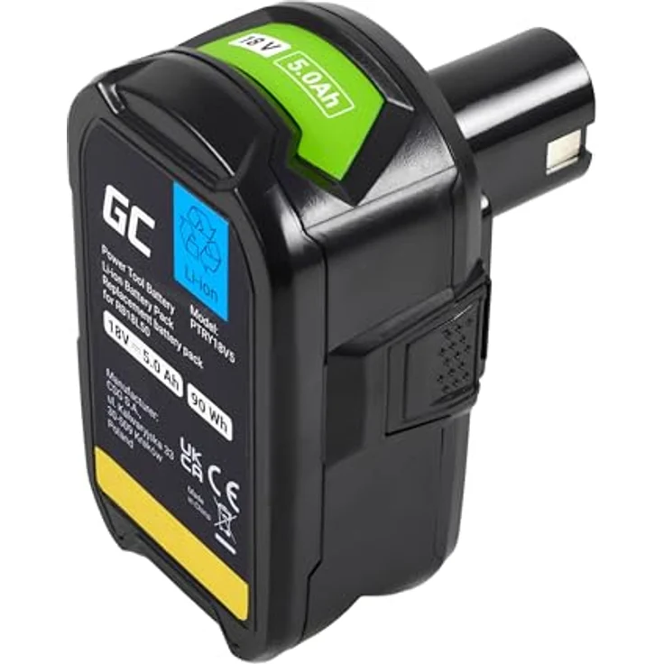 Green Cell RB18L50 GC-PTRY18V5, Werkzeug-Akku 18V 5.0Ah Li-Ion für Ryobi ONE+ System, kompakt und leistungsstark – Bild 4