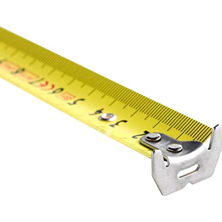 SOLA Bandmaß - PRO-TM - 8m - 25mm - robustes Profi-Rollbandmaß mit Gürtelclip - Stahlband, gelb lackiert mit mm Skala - Genauigkeitsklasse I - Rollmeter mit beweglichem Endhaken - Länge 8m-25mm – Bild 5