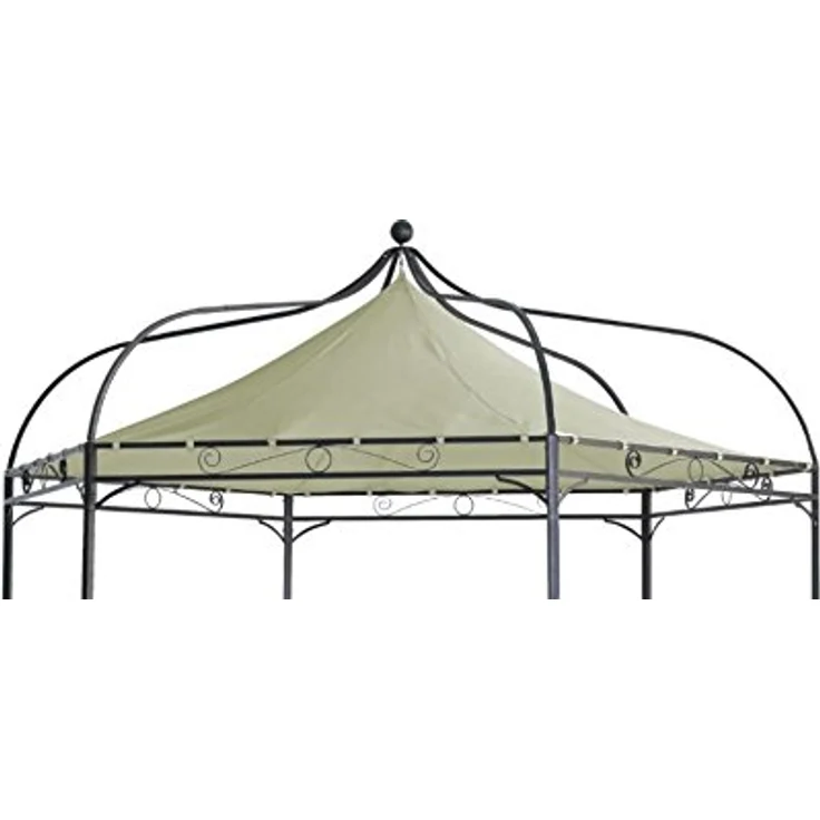 DEGAMO Pavillon-Ersatzdach MODENA, 6-eckig 320cm Durchmesser, Farbe ecru, wasserdicht – Bild 2