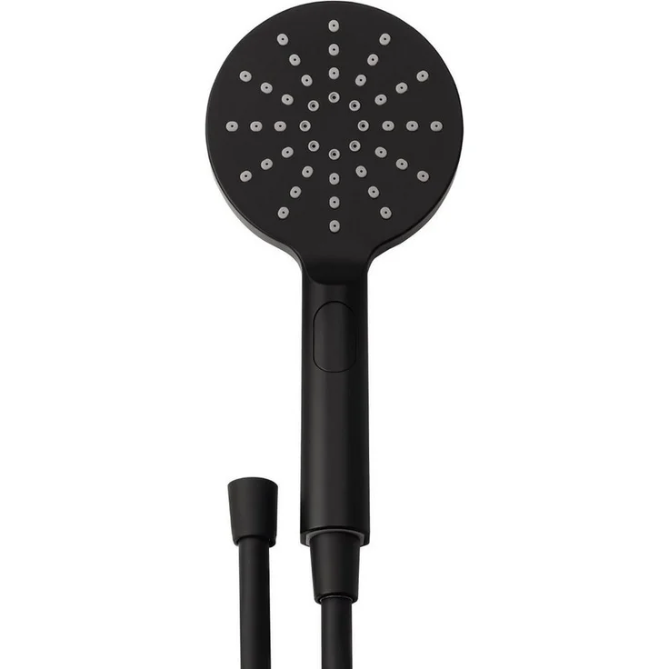 aquaSu Brausegarnitur Acana, Handbrause-Set, Schwarz, 3 Strahlarten, Anti-Kalk, 150 cm Brauseschlauch – Bild 1